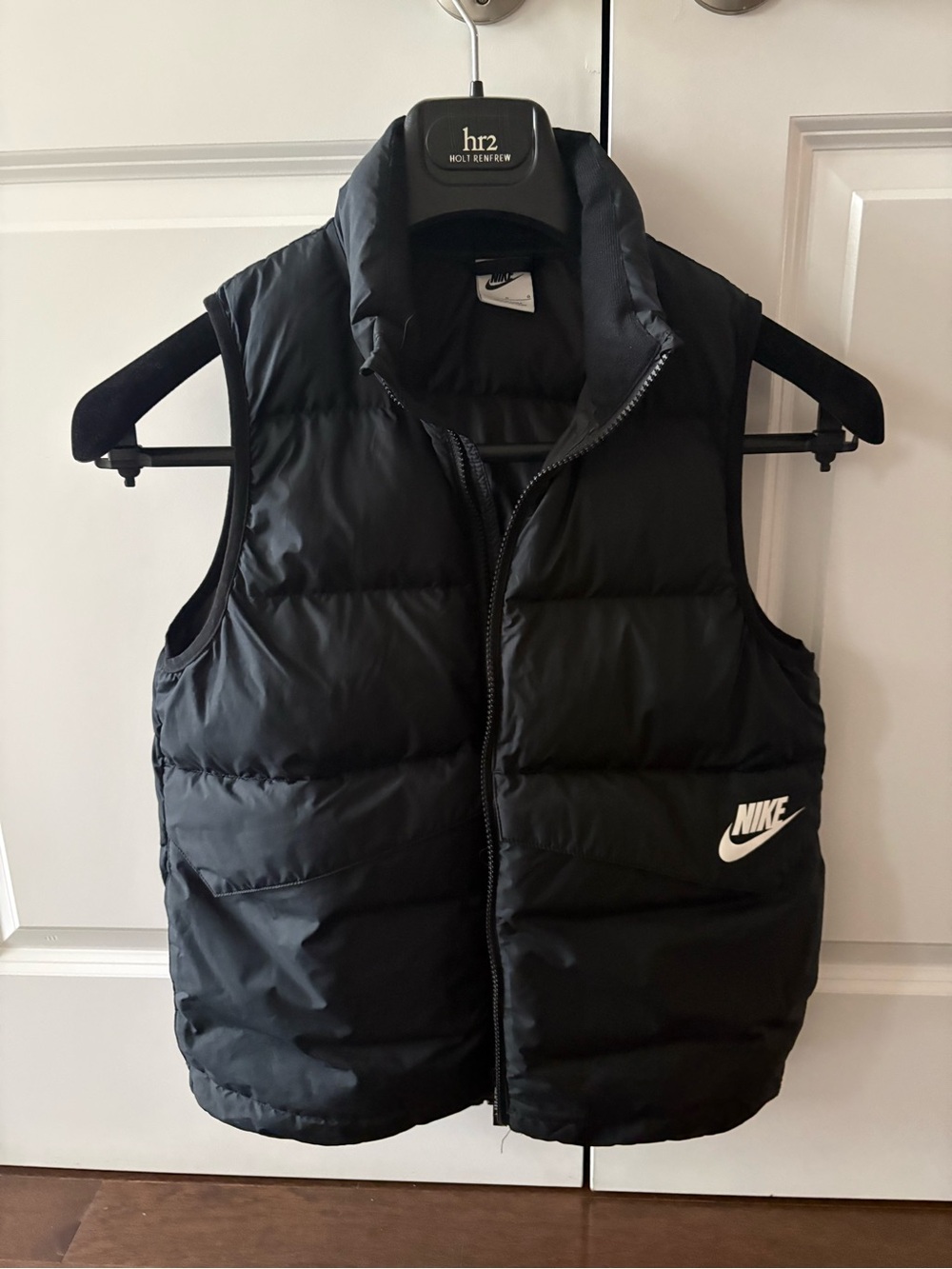 Nike Black Puffer Vest with White Label Logo